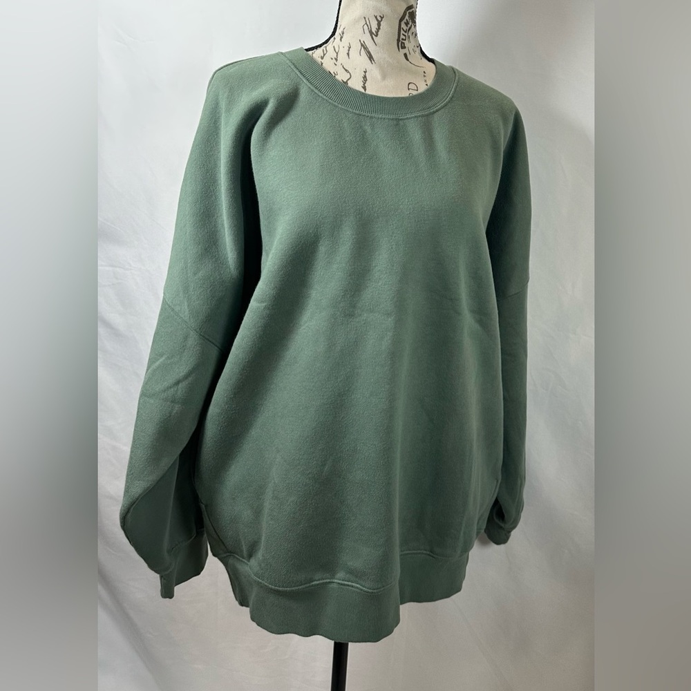 Tuff Athletics Green Off-the-Shoulder Sweater - Picture 9 of 13